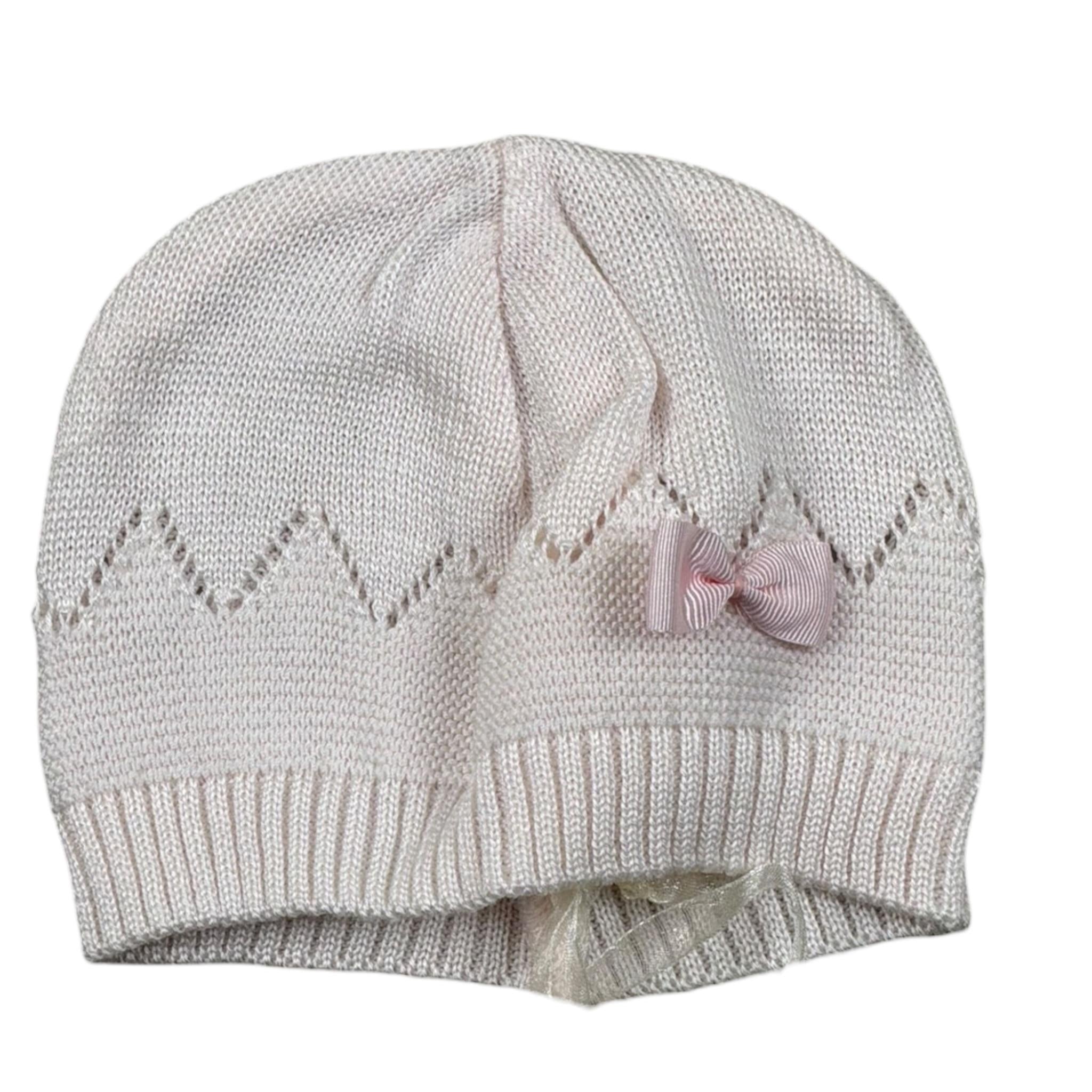 Bimbalo' Cappello Tinta Unita con Ricami per Neonata 7579 ROSA BIMBALO' 