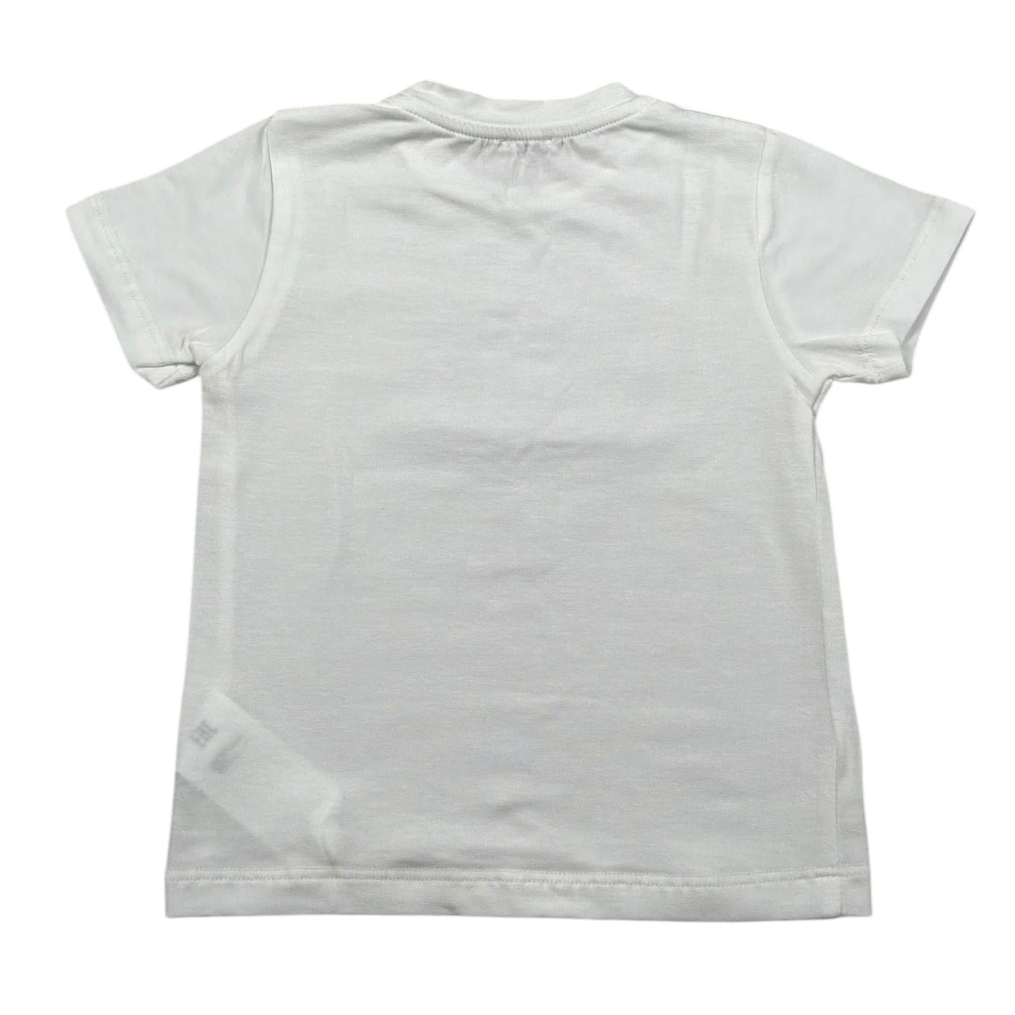 Le Bebe T-Shirt Girocollo Tinta Unita con Stampa per Bambino LBB5028 BIANCO LE BEBE 