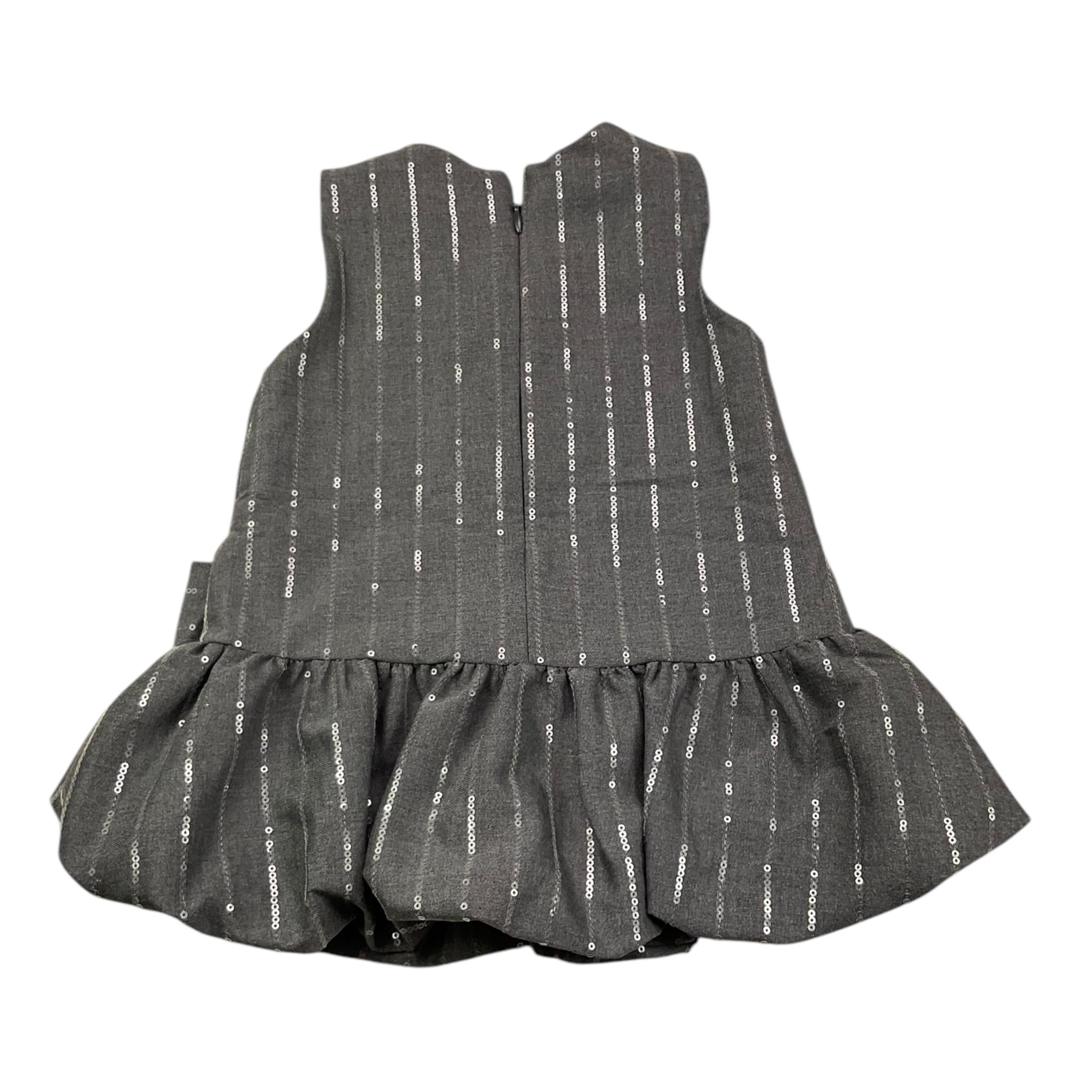LE BEBE' abito tinta unita giromanica con paillettes Grigio per Neonata LBG6150 GRIGIO LE BEBE' 
