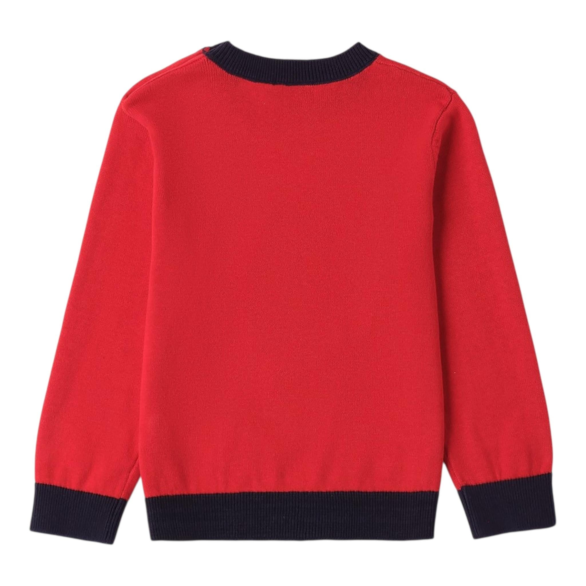 MINI BANDA maglia tinta unita con stampa gnomo Rosso per Neonato 0A110 ROSSO MINI BANDA 