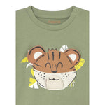 Mayoral T-Shirt Girocollo Tinta Unita con Stampa per Neonato 1055 VERDE MAYORAL 