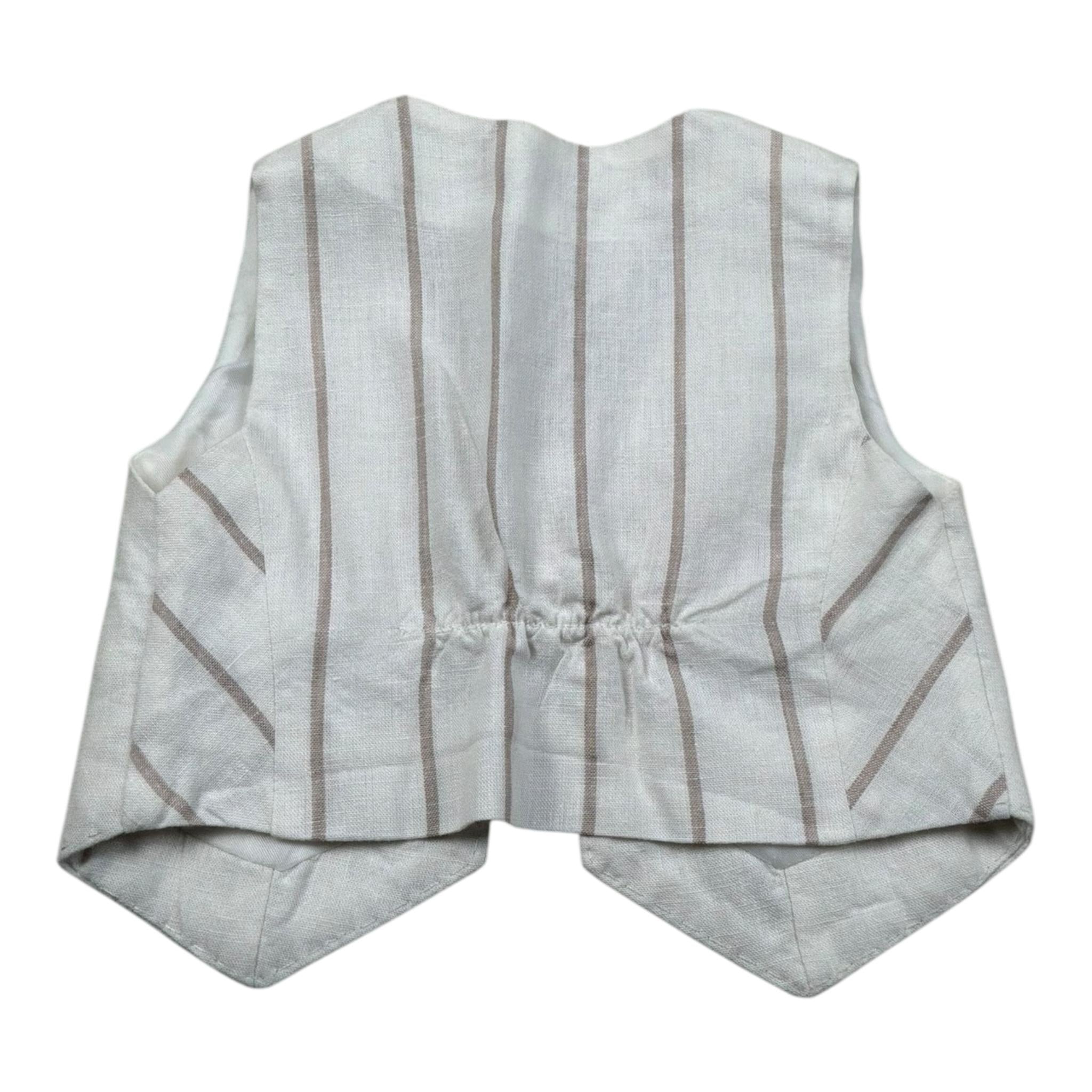 Gugu Gaga Gilet Tinta Unita Fantasia A Righe per Neonato GM3002T PANNA GUGU GAGA 