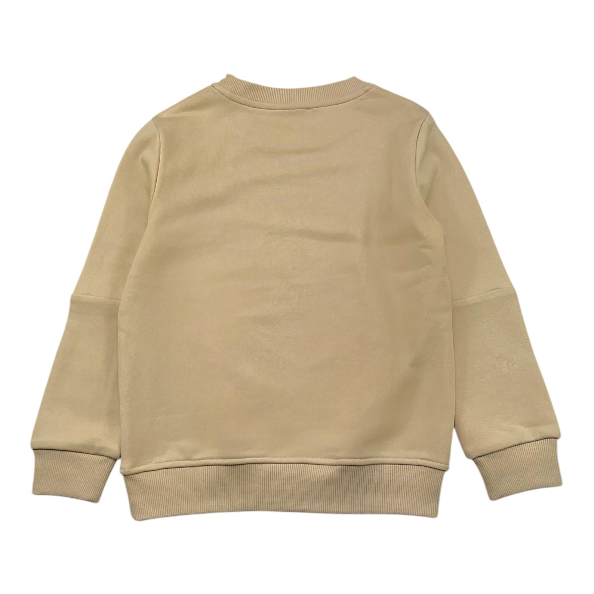 TRUSSARDI felpa girocollo tinta unita con stampa Beige per Bambino TBA25050FE BEIGE TRUSSARDI 