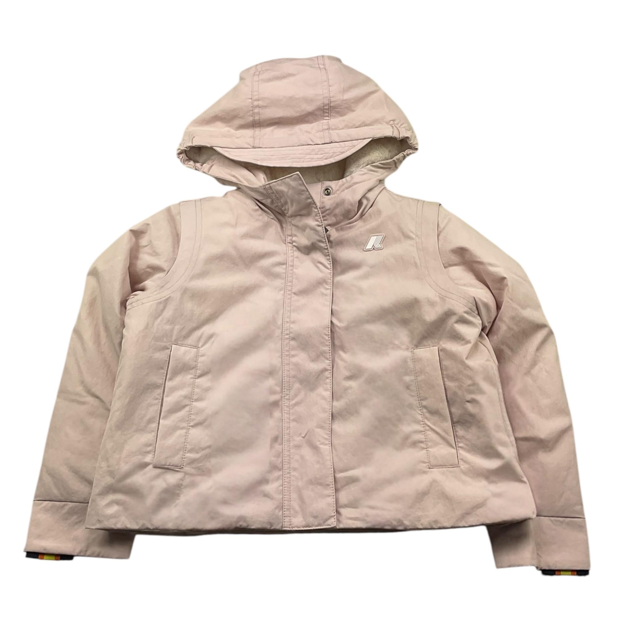 K-WAY giubbino tinta unita con cappuccio modello corto Rosa per Bambina K3147YW ROSA K-WAY 