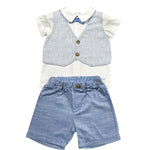 Barcellino Completo 2 Pezzi T-Shirt-Bermuda per Neonato 9367 BIANCO/AZZURRO BARCELLINO 