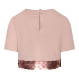 Fun & Fun Camicia Mezza Manica Tinta Unita Paillettes per Bambina FCJTRP01065 ROSA FUN & FUN 