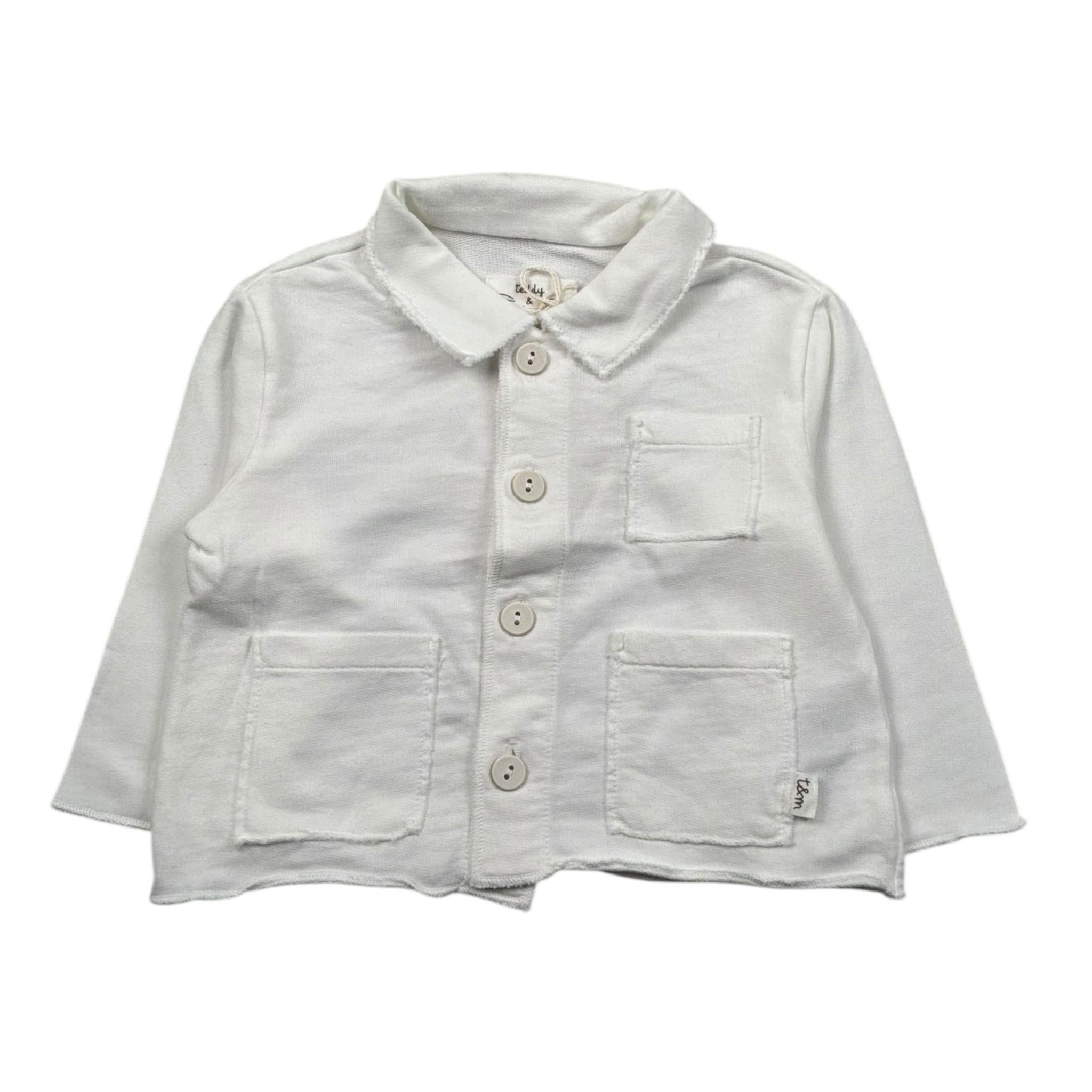 Teddy E Minou Giacca Tinta Unita per Neonato E25GD014M707 BIANCO TEDDY E MINOU 