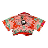 F**K Camicia Mezza Manica Stampa Fantasia Arancione per Bambina