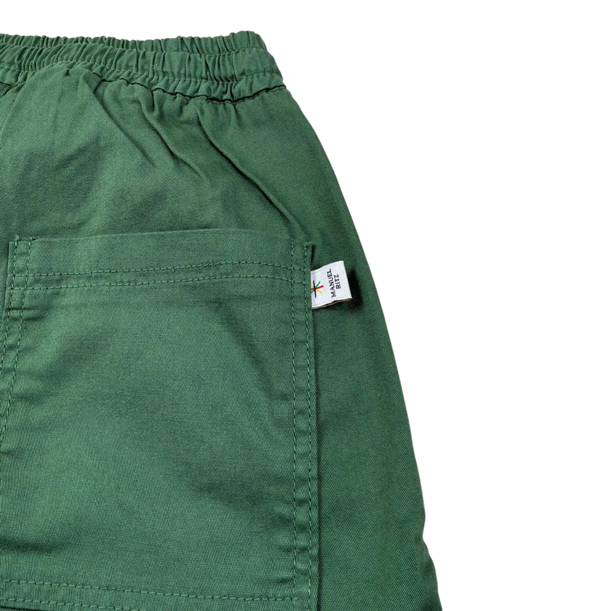 Manuel Ritz Bermuda tinta unita con Elastico In Vita Verde per Bambino MR1975 VERDE MANUEL RITZ 