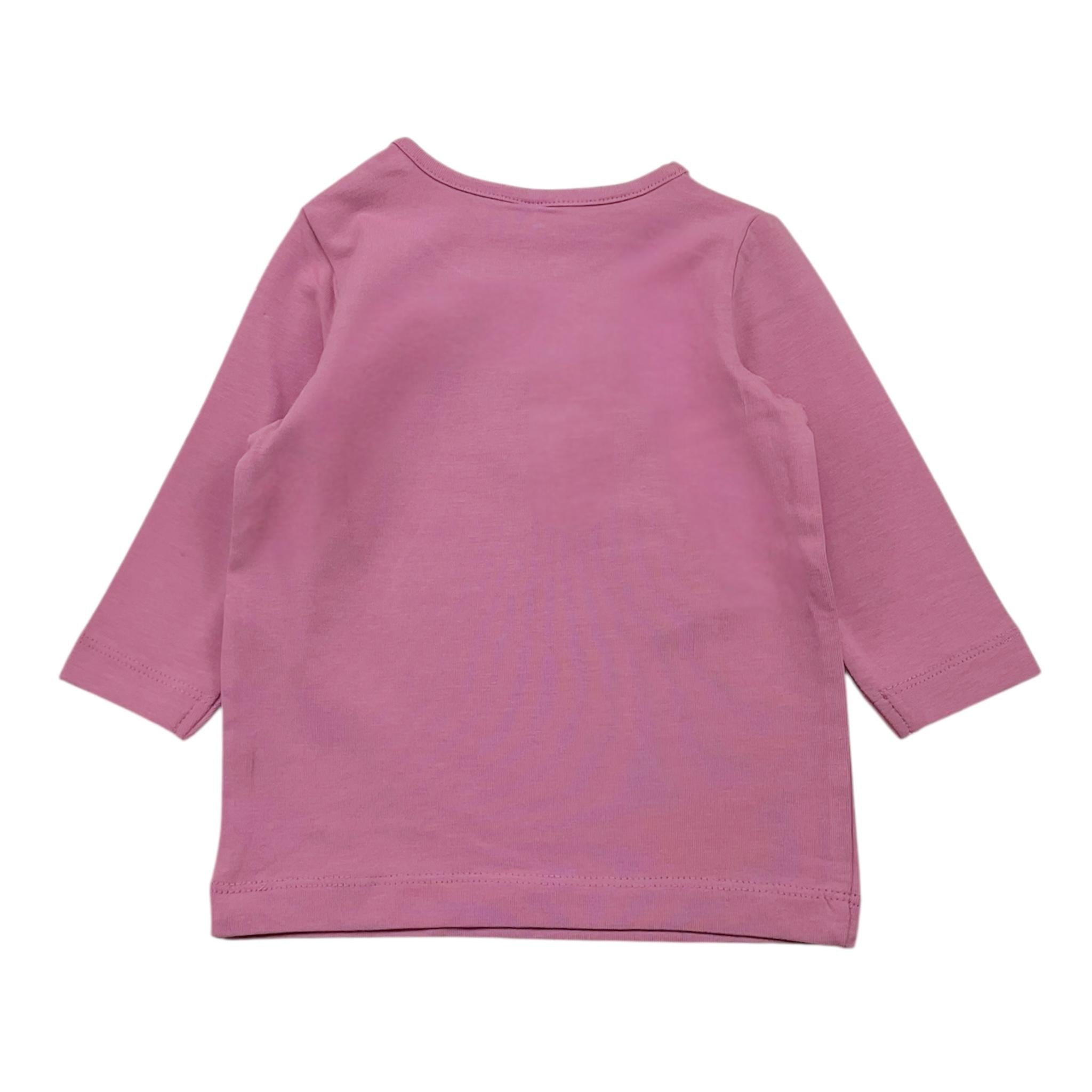 NAME IT shirt tinta unita girocollo con stampa Rosa per Neonata 13233403 ROSA NAME IT 