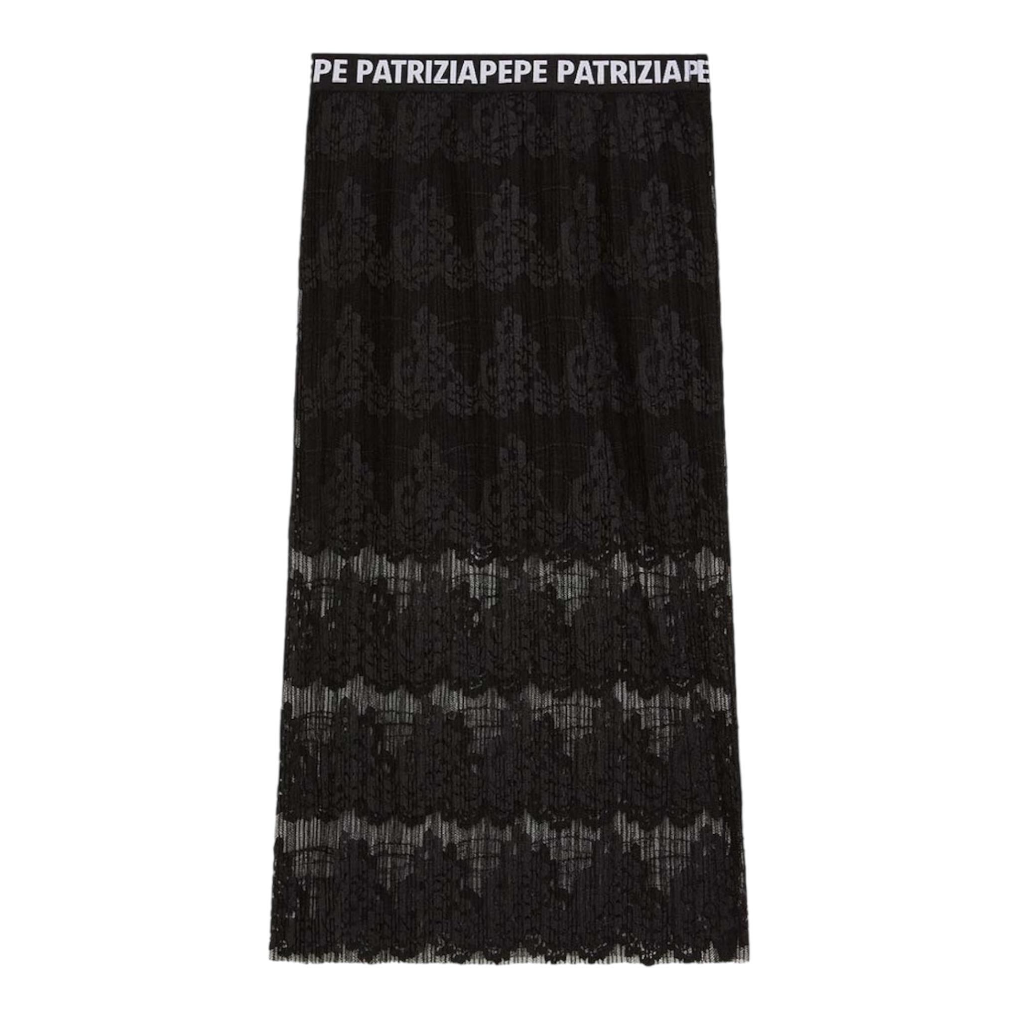 PATRIZIA PEPE gonna tinta unita con ricami Nero per Bambina 7G0131 NERO PATRIZIA PEPE 