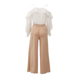 Liu Jo Tuta Bicolore Manica Lunga per Bambina GA5157X BIANCO/BEGIE LIU JO 