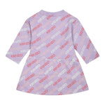 KENZO abito manica lunga tinta unita con stampe logo Lilla per Neonata K60477 LILLA KENZO 