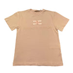 Elisabetta Franchi T-Shirt Girocollo Tinta Unita con Logo per Bambina EFTS231X ROSA ELISABETTA FRANCHI 
