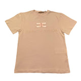 Elisabetta Franchi T-Shirt Girocollo Tinta Unita con Logo per Bambina EFTS231X ROSA ELISABETTA FRANCHI 
