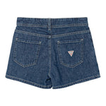 GUESS short in denim tinta unita con logo Blu per Bambina J4YD18D45E0X BLU GUESS 