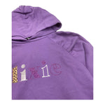 DIXIE felpa chiusa con cappuccio tinta unita cn logo Lilla per Bambina LM14040G56 LILLA DIXIE 