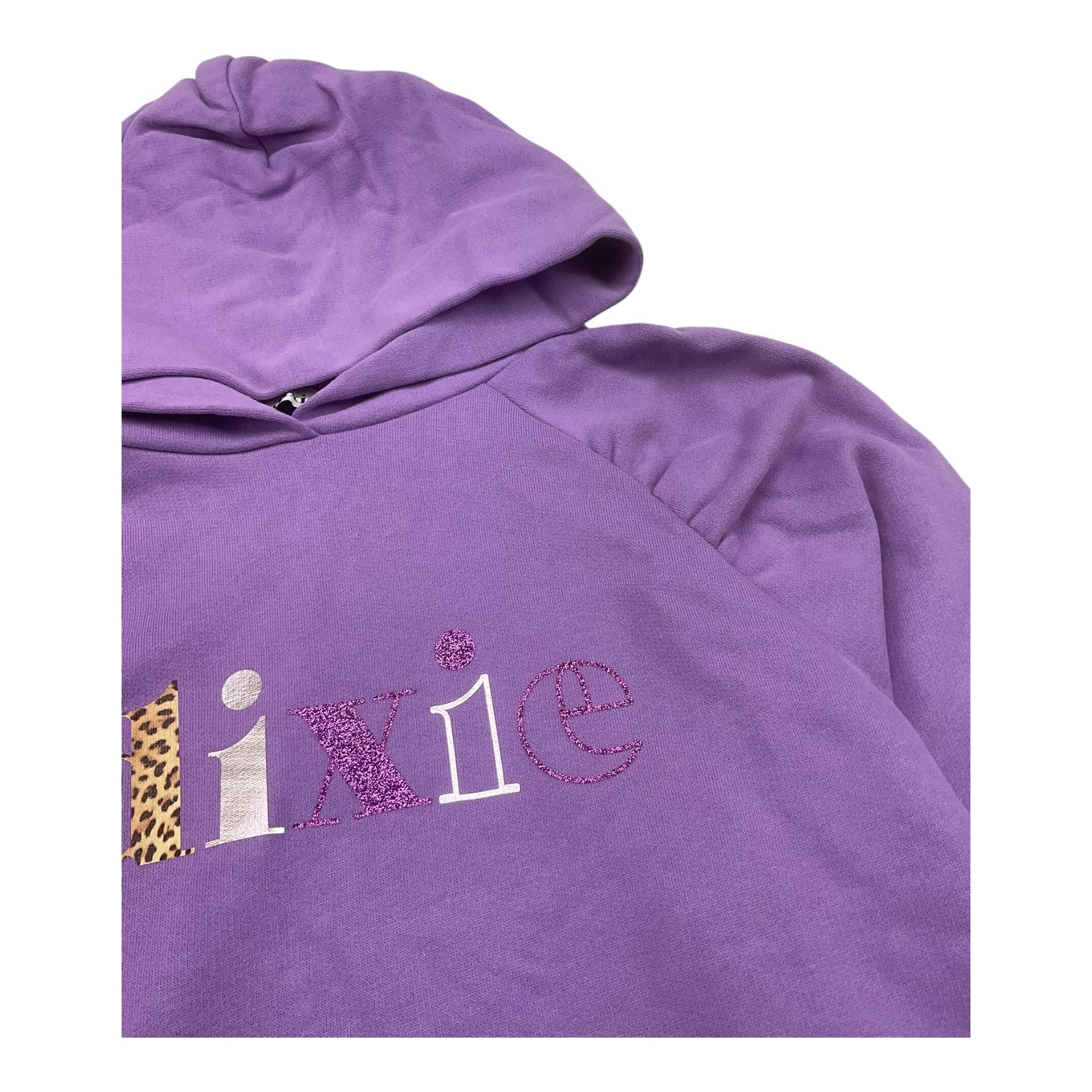 DIXIE felpa chiusa con cappuccio tinta unita cn logo Lilla per Bambina LM14040G56 LILLA DIXIE 