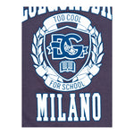 Dolce & Gabbana T-Shirt Girocollo Tinta Unita con Logo per Bambino L4JTHU BLU DOLCE & GABBANA 