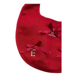 ELISABETTA FRANCHI bavetta tinta unita con fiocchi Rosso per Neonata ENBA044 ROSSO ELISABETTA FRANCHI 