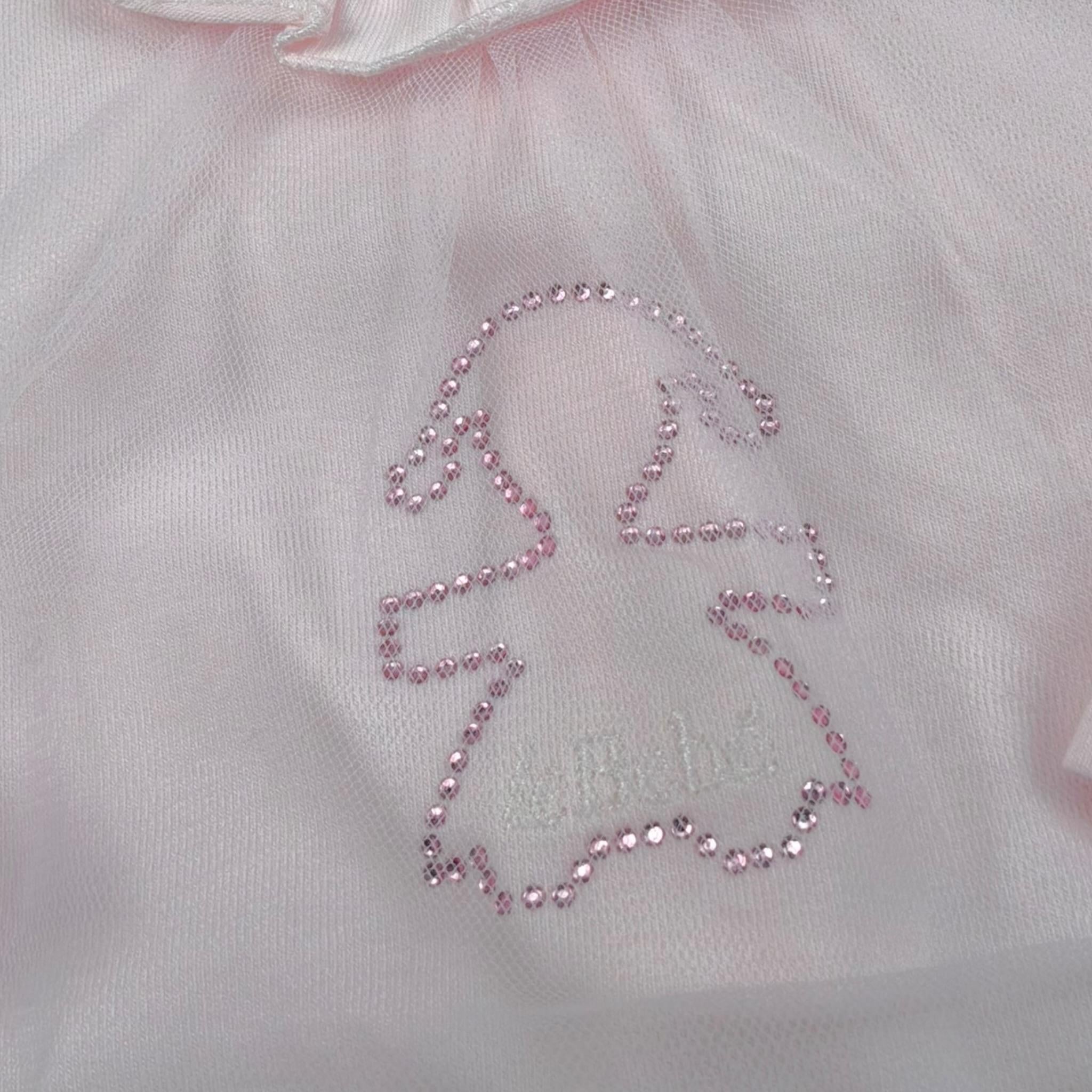 Le Bebe' Tutina Tinta Unita con Tulle per Neonata LBG0001 ROSA LE BEBE' 