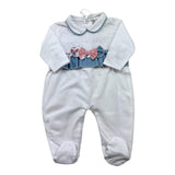 Ninnaoh Tutina Tinta Unita Traforata per Neonata E2136T BIANCO NINNAOH 