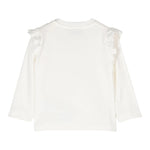 MOSCHINO shirt girocollo tinta unita con stampa in contrasto Panna per Neonata MDO00R PANNA MOSCHINO 