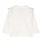 MOSCHINO shirt girocollo tinta unita con stampa in contrasto Panna per Neonata MDO00R PANNA MOSCHINO 