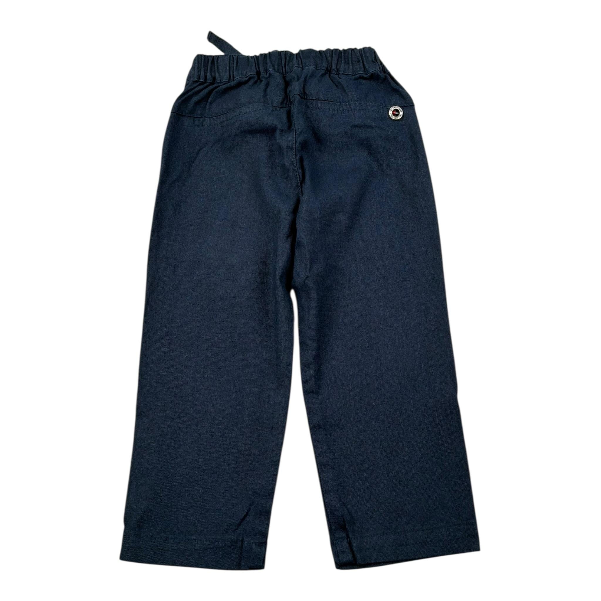 Please Pantalone Tinta Unita con Elastico In Vita per Neonato PE54300B73N BLU PLEASE 