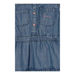 Guess Abito Giromanica In Denim Tinta Unita con Culotte per Neonata A5GK12D3X20 BLU GUESS 
