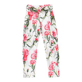 Dolce & Gabbana Pantalone Titna Unita Con Fantasia Floreale Bianco Per Bambina