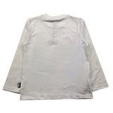 DANIELE ALESSANDRINI shirt girocollo tinta unita con stampa Bianco per Bambino 1291M00061JXX BIANCO DANIELE ALESSANDRINI 