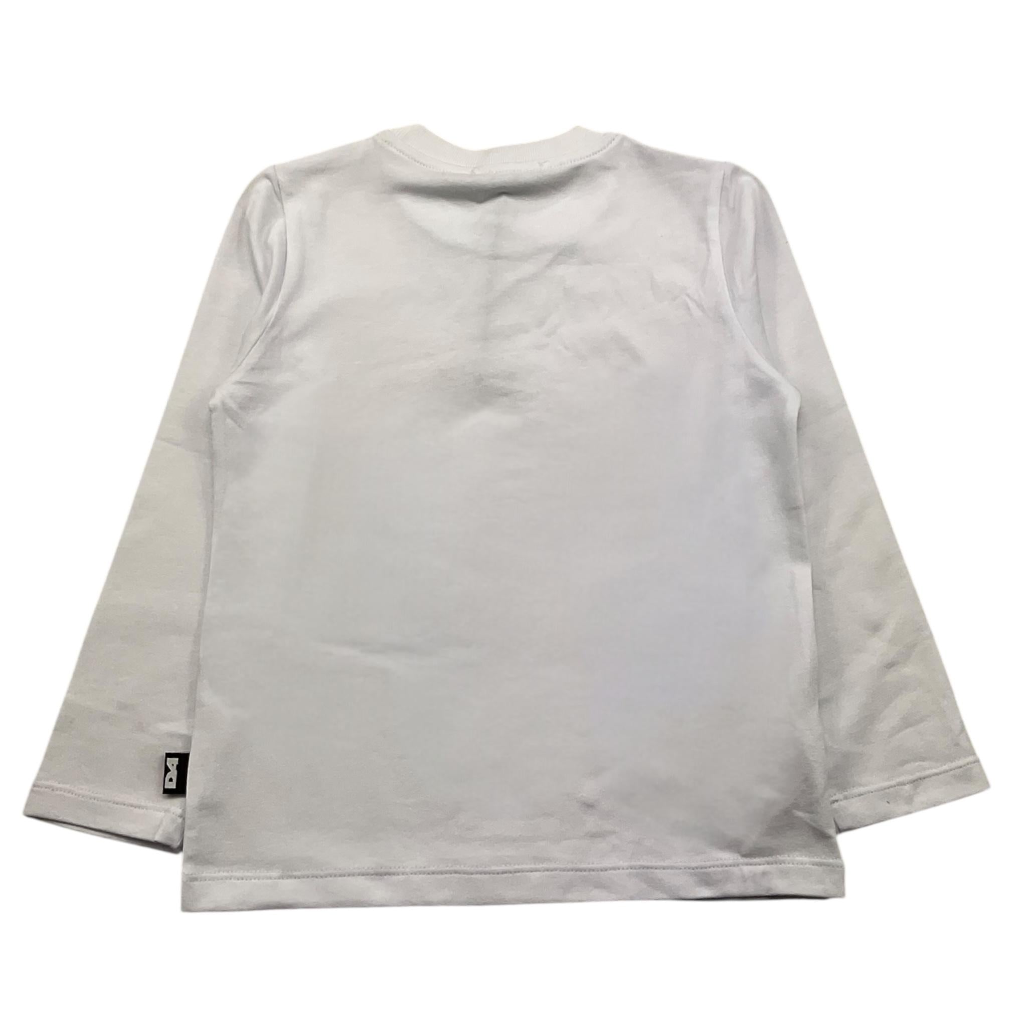 DANIELE ALESSANDRINI shirt girocollo tinta unita con stampa Bianco per Bambino 1291M00061JXX BIANCO DANIELE ALESSANDRINI 