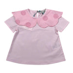 A' La Page Camicia Mezza Manica Tinta Unita con Colletto per Neonata GIADA ROSA A' LA PAGE 