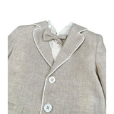 Pure Firenze Completo 4 Pezzi Camicia-Papillon-Giacca-Pantalone Beige per Neonato 7231 BEIGE PURE FIRENZE 