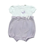 Lalalu' Pagliaccetto Bicolore Mezza Manica per Neonata PAL13P BIANCO/ROSA LALALU' 