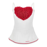 Monnalisa Canotta Tinta Unita con Stampa per Bambina 19E066 BIANCO MONNALISA 