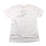 Make T-Shirt Girocollo Tinta Unita Con Stampa Logo In Contrasto Bianco/Nero Per Bambino