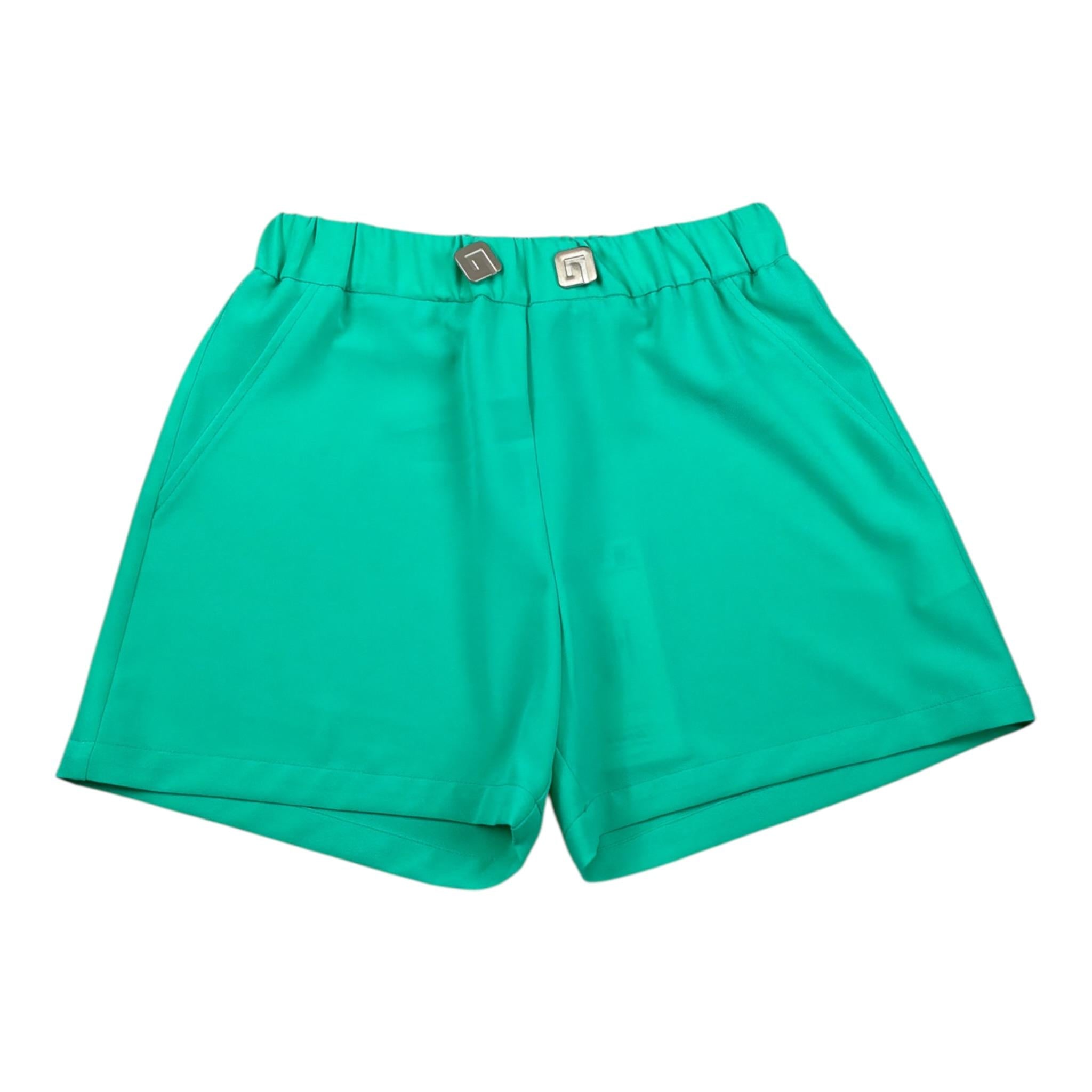 Gaelle Short tinta unita con Elastico In Vita Verde per Bambina 2746S00453 VERDE GAELLE 