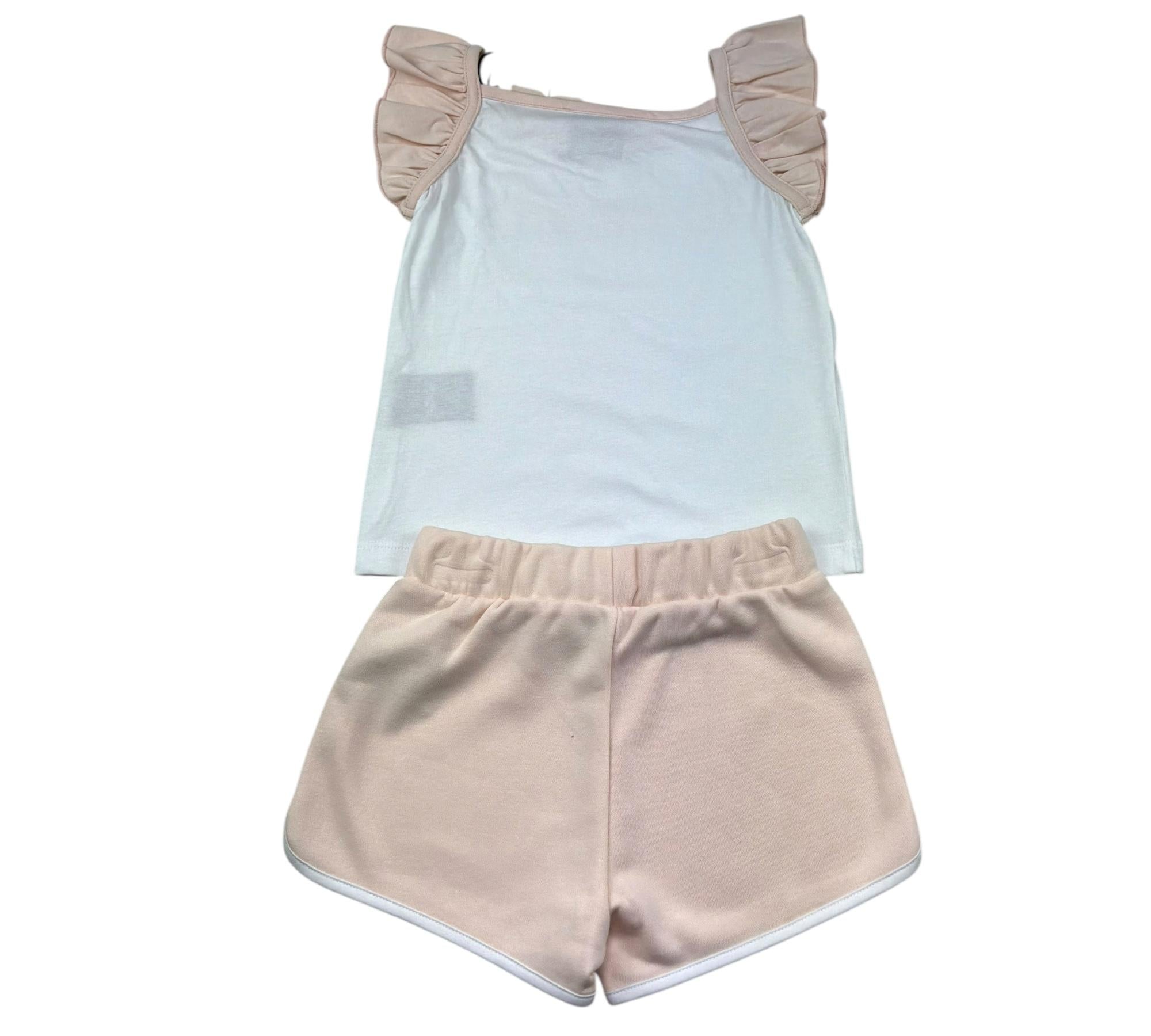 Trussardi Completo 2 Pezzi Canotta-Short per Bambina TGP26011CJ BIANCO/ROSA TRUSSARDI 