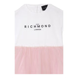 John Richmond Abito Mezza Manica Bicolore con Gonna Tulle per Neonata RIP25043VE BIANCO/ROSA JOHN RICHMOND 