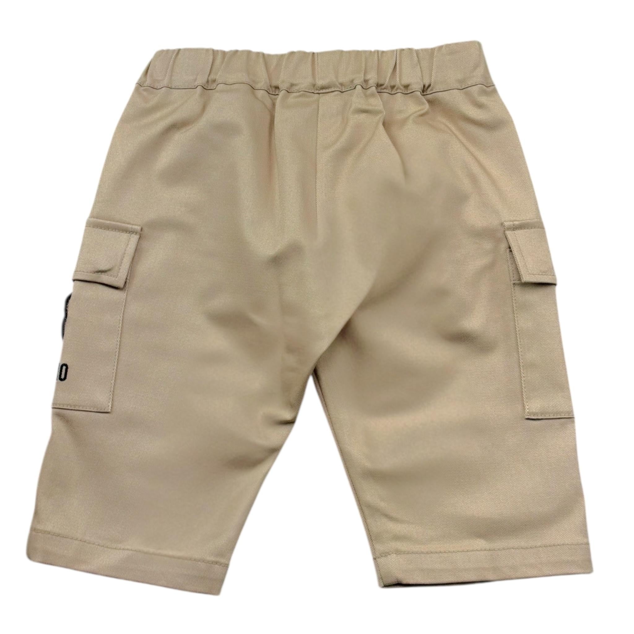 Moschino Pantalone Tinta Unita con Elastico In Vita per Neonato MUP05R BEIGE MOSCHINO 