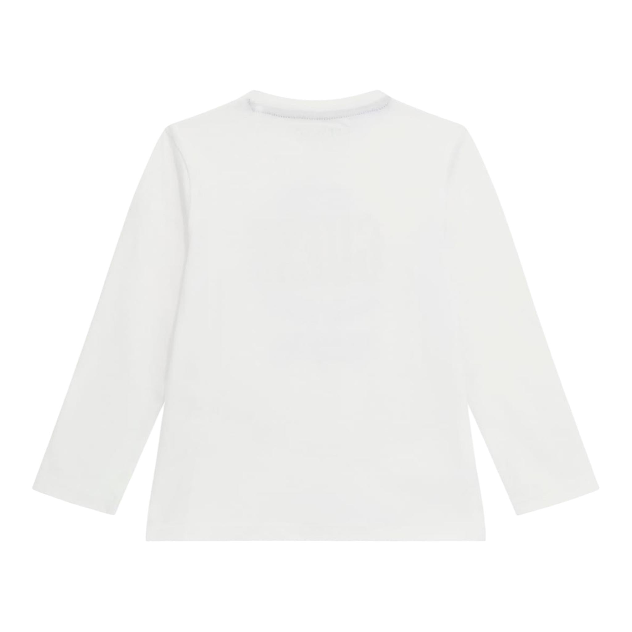 GUESS shirt girocollo tinta unita con stampa Bianco per Neonato N4YI30K8HM4 BIANCO GUESS 