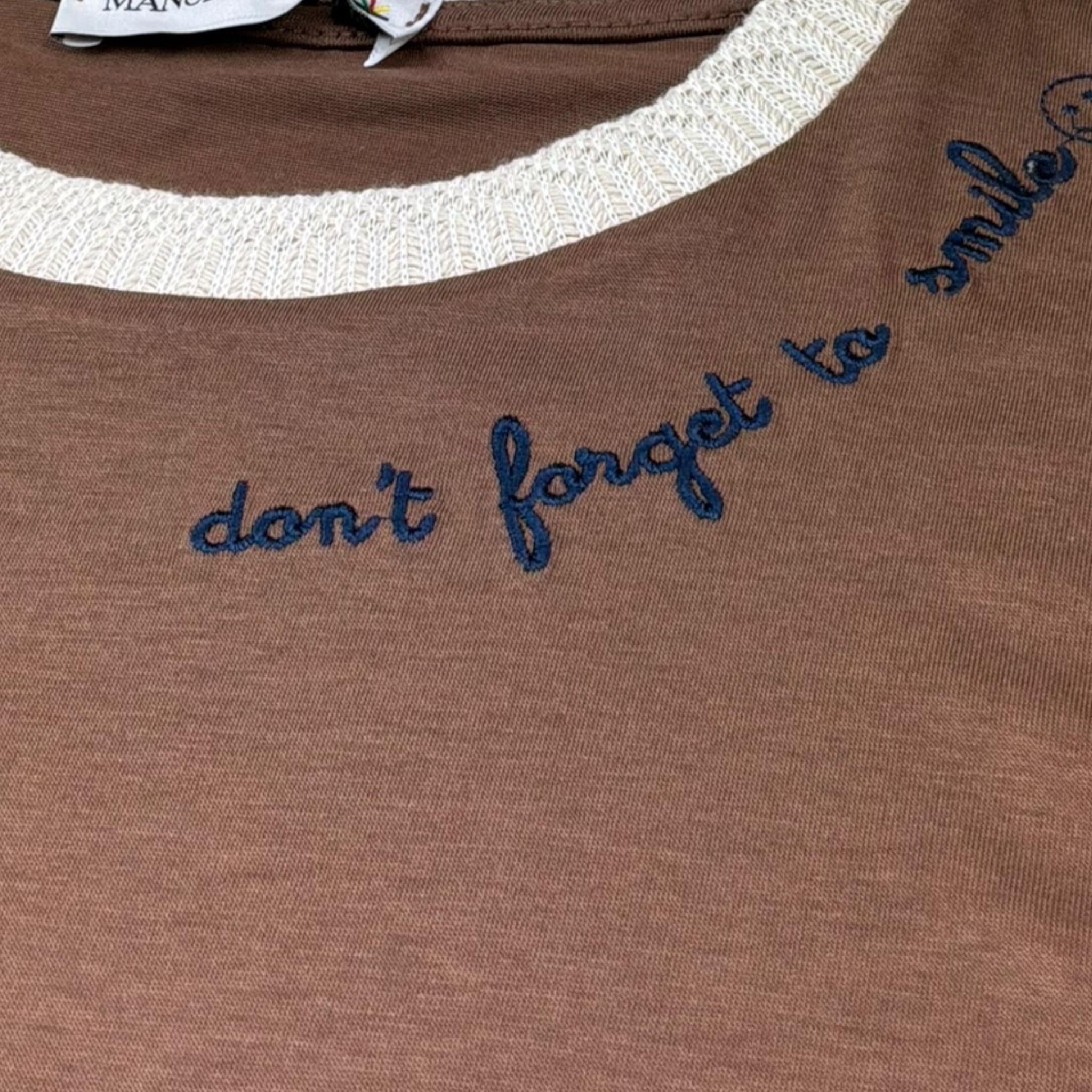 Manuel Ritz T-Shirt Girocollo Tinta Unita per Bambino MR3050 MARRONE MANUEL RITZ 