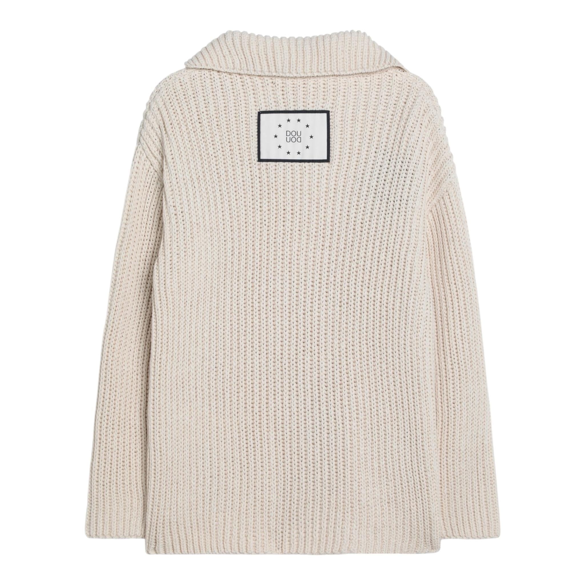 Dou Dou Cardigan Tinta Unita con Bottoni per Bambina DW9P00X BEIGE DOU DOU 