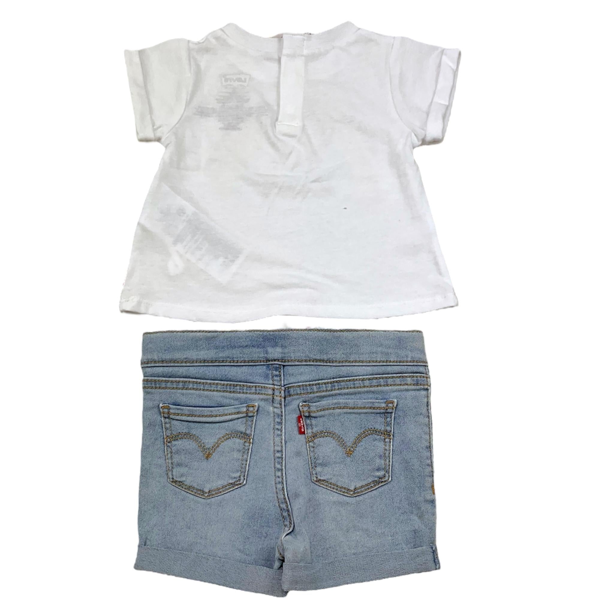 Levi'S Completo 2 Pezzi T-Shirt-Pantalone Bicolore per Neonata 1EK0666 BIANCO/BLU LEVI'S 
