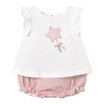 Mayoral Completo 2 Pezzi Canotta-Culotte per Neonata 1255 BIANCO/ROSA MAYORAL 