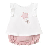 Mayoral Completo 2 Pezzi Canotta-Culotte per Neonata 1255 BIANCO/ROSA MAYORAL 
