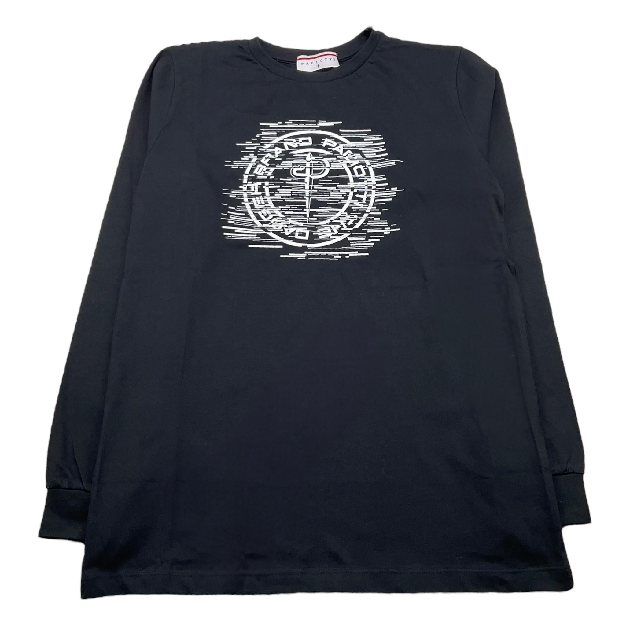 CESARE PACIOTTI shirt girocollo tinta unita con logo Nero per Bambino TSP5203J NERO CESARE PACIOTTI 