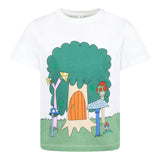 Stella Mccartney T-Shirt Girocollo Tinta Unita con Stampa per Bambino TW8P31 BIANCO STELLA McCARTNEY 